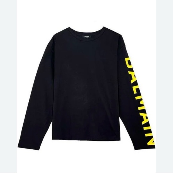 Brand New Balmain Long Sleeve Printed T-Shirt - Picture 2 of 4